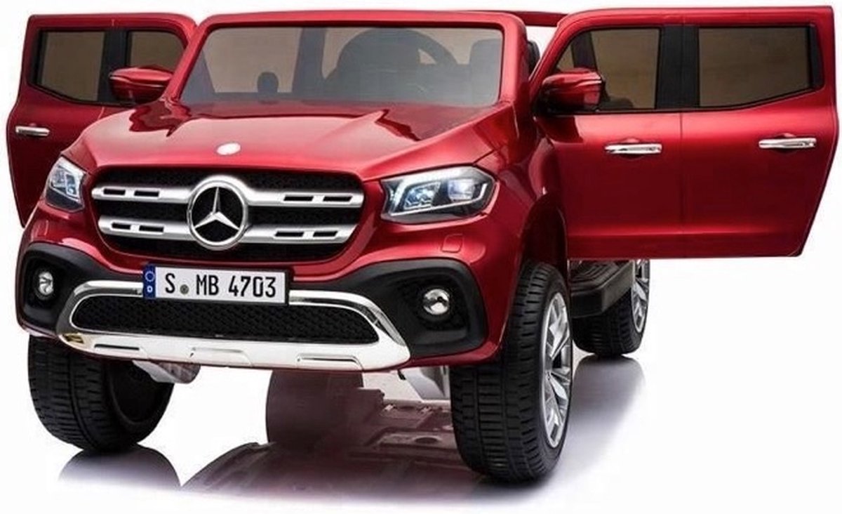 Mercedes Benz X class klasse - Metallic Rood - 4-wielaandrijving - Softstart | Elektrische Kinderauto | Met afstandsbediening| Accuvoertuigen voor kinderen